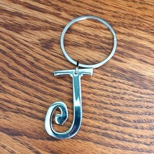 Ganz Initial "J" Keyring, Silver, Ganz Number EL3335
